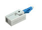 Square and Round Bare Fiber Optical Adapter with LC Connector , White Blue supplier