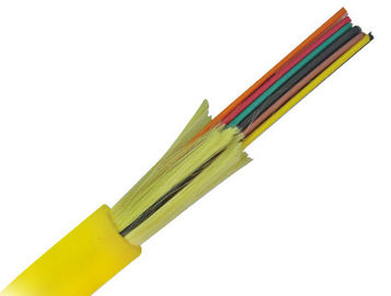 China GJFJV Indoor 12 Core Single Mode Fiber Optic Break Out Cable with Strengthened Buffer supplier