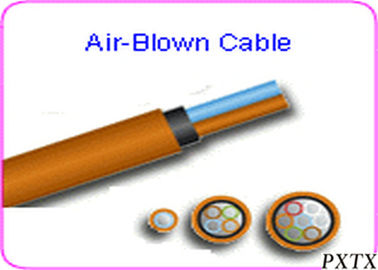 China High Density 24 - 144 Core Air Blown Fiber Optic Cable For Outdoor FTTH supplier