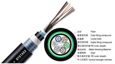 China GYTA53 Loose Tube Direct Burial Outdoor Fiber Optic Cable 2 - 144 Strand Armored Ethernet Cable supplier