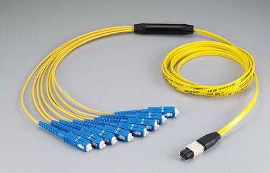 China Multi Core MTP / MPO Fiber Optic Patch Cord LC To ST Fiber Cable , High Density supplier