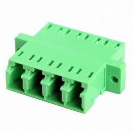 China High Precision LC Quad Fiber Optic Adapter with Flange or without Flange for CATV System / Local Area Network supplier