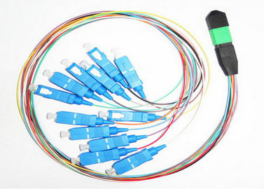 China MPO MTP SC Fiber Optic Jumper 12 Core Simplex Telecommunication Fiber Optic Cable supplier