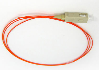 China SC / UPC 62.5 / 125 MULTIMODE OM1 SEMI TIGHT Pigtail Fiber Optic Cable 0.9MM supplier