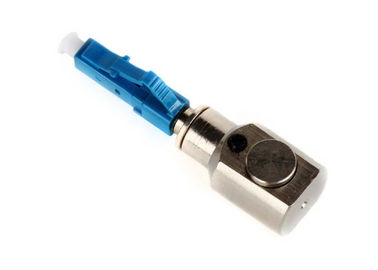 China Square and Round Bare Fiber Optical Adapter with LC Connector , White Blue supplier