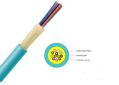 China 50/125 10 Gigabit Rated Indoor Fiber Optic Cable OM3 Break Out Raiser Rated supplier