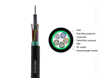 China Corrugated Steel Armoured Fiber Optic Cable GYTS Multi Loose Tube supplier