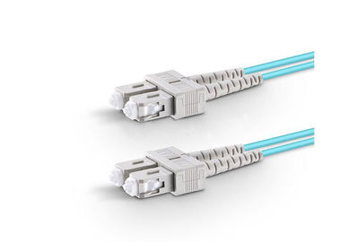 China SC-SC Duplex Fiber Optic Patch Cords Premium Quality OM3 10G 50 / 125 supplier