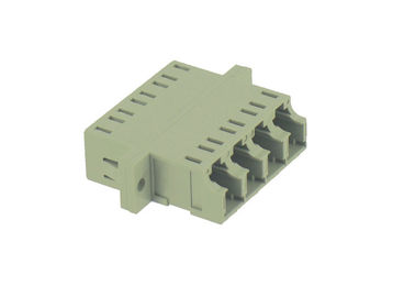 China LC Quad Multimode Fiber Optic Adapter with Flange for High Density Patch Panel supplier