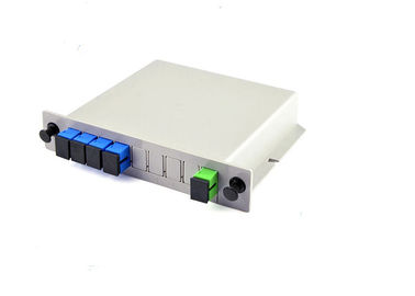 China 1X4 SC Fiber Optic PLC Splitter in Standard LGX Module for CATV Solution supplier