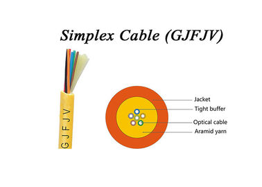 China 6C Singlemode G652D Fiber Optic Cable With 0.9mm Tight Buffered Cable supplier
