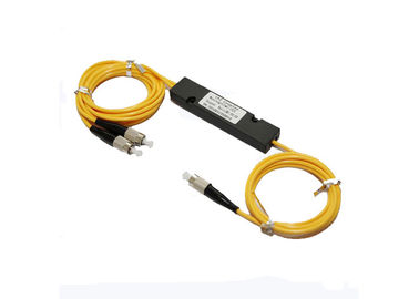 China Abs Box Dual Window 1310 / 1550nm Fbt Splitter 1:99 With 2.0mm, 3.0mm Cable supplier