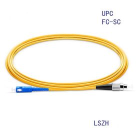 China 9 / 125 G652D FC-SC/UPC Single Mode Simplex Fiber Optic Patch Cords supplier