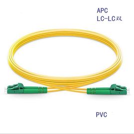 China Customized LC/apc-LC/apc SM Duplex Yellow Fiber Optic Patch Cord supplier