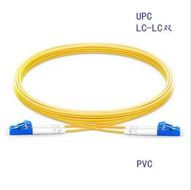 China Indoor LC/upc-LC/upc SM Duplex Yellow Fiber Optic Patch Cord supplier