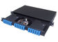 Black MPO 1U 12 Port Fiber Optic Patch Panel 24 Port Fiber Termination Panel supplier