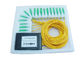 Single Mode Fiber PLC Splitter with SC / APC Fiber Connectors , Optical Cable Coupler supplier