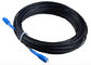 Black Jacket 1 Core FTTH Fiber Optic Cable Optical Fiber Patch Cord  For CATV supplier