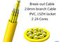 24 Fiber Multimode Fan-Out Indoor Breakout Fiber Optic Cable With High Strength supplier